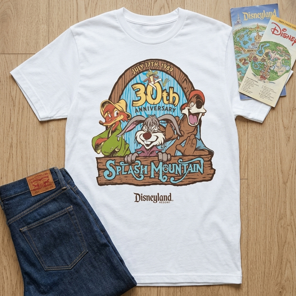 1989 Splash Mountain Disneyland 30th Anniversary Shirt