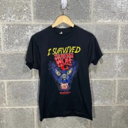 1990s I Survived The Big Bad Wolf Busch Gardens Rollercoaster T shirt