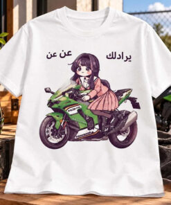 Anime Schoolgirl Kawasaki Sportbike Shirt