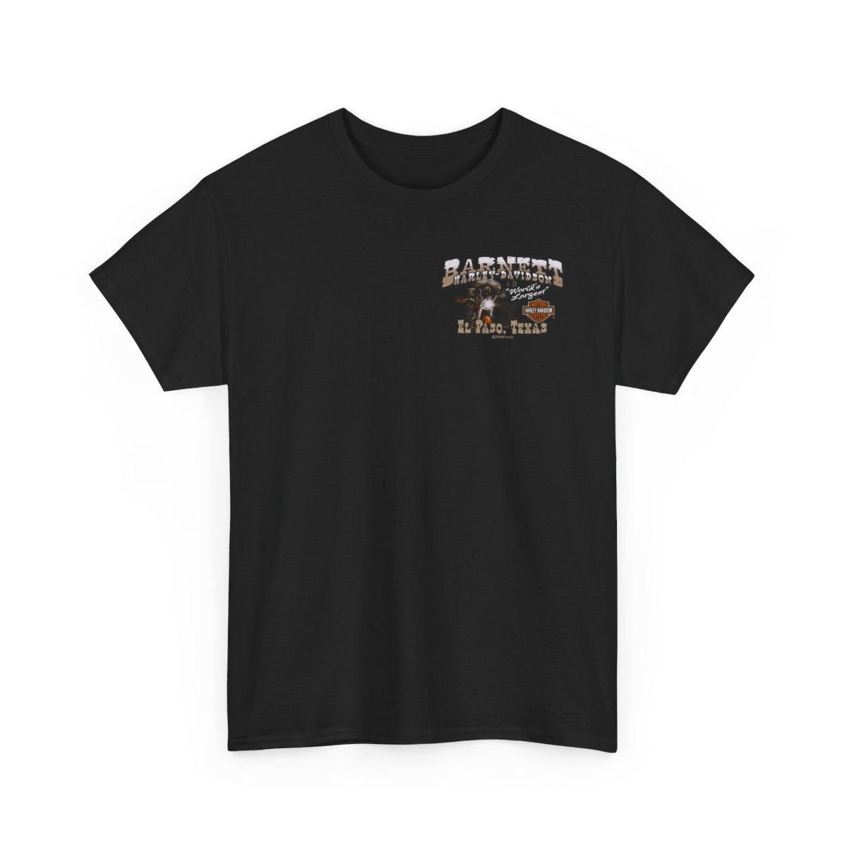 Harley Davidson Motorcycles Barnett El Paso Texas 2-sided Shirt 1 Harley Davidson Motorcycles Barnett El Paso Texas Shirt Front