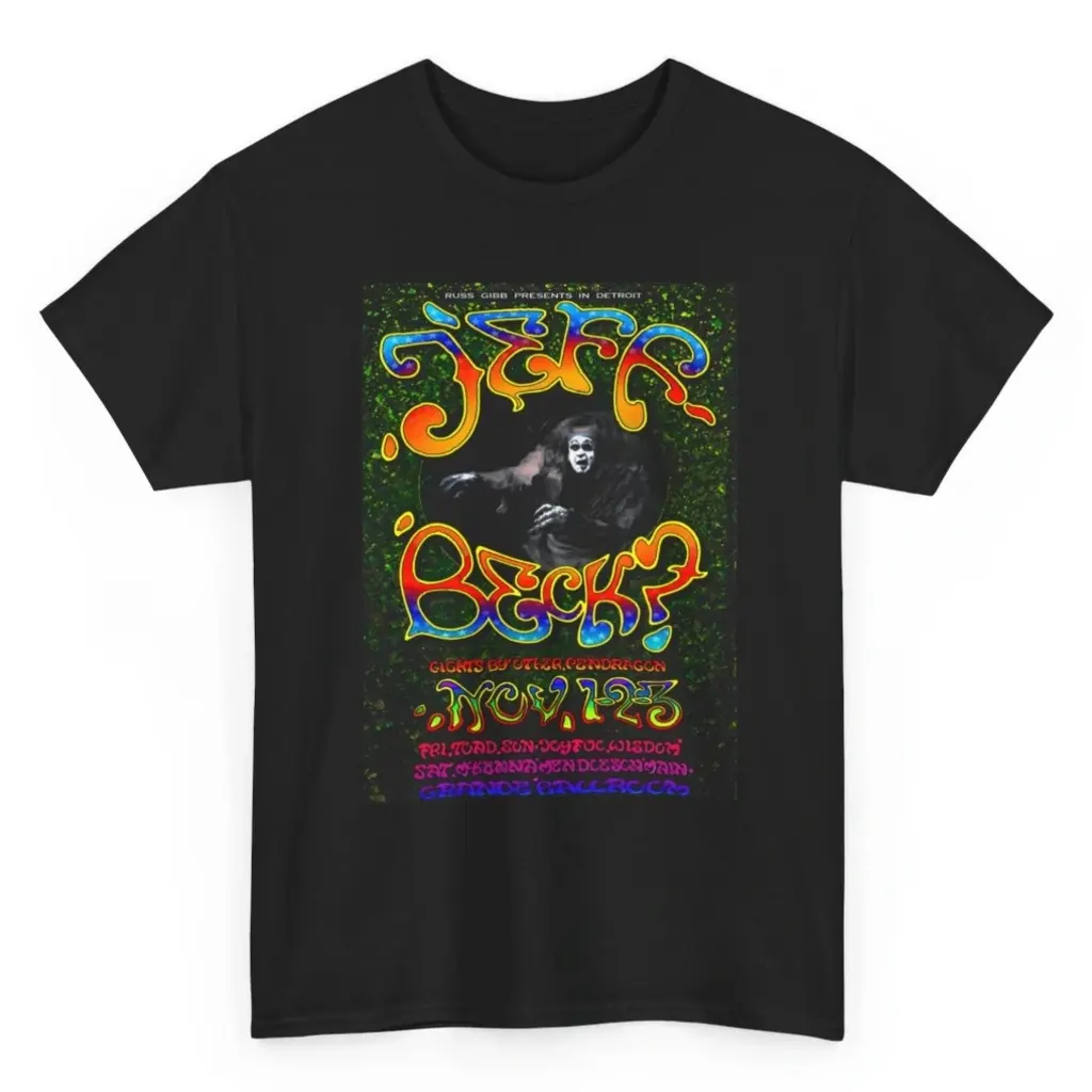 Jeff Beck Grande Ballroom Detroit Rock 1968 Poster Shirt
