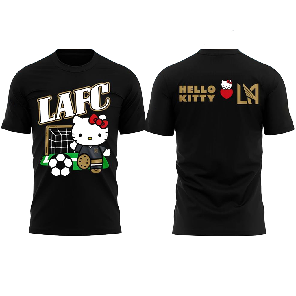 Los Angeles FC MLS Hello Kitty Collaboration T Shirt Los Angeles FC MLS Hello Kitty Collaboration T Shirt