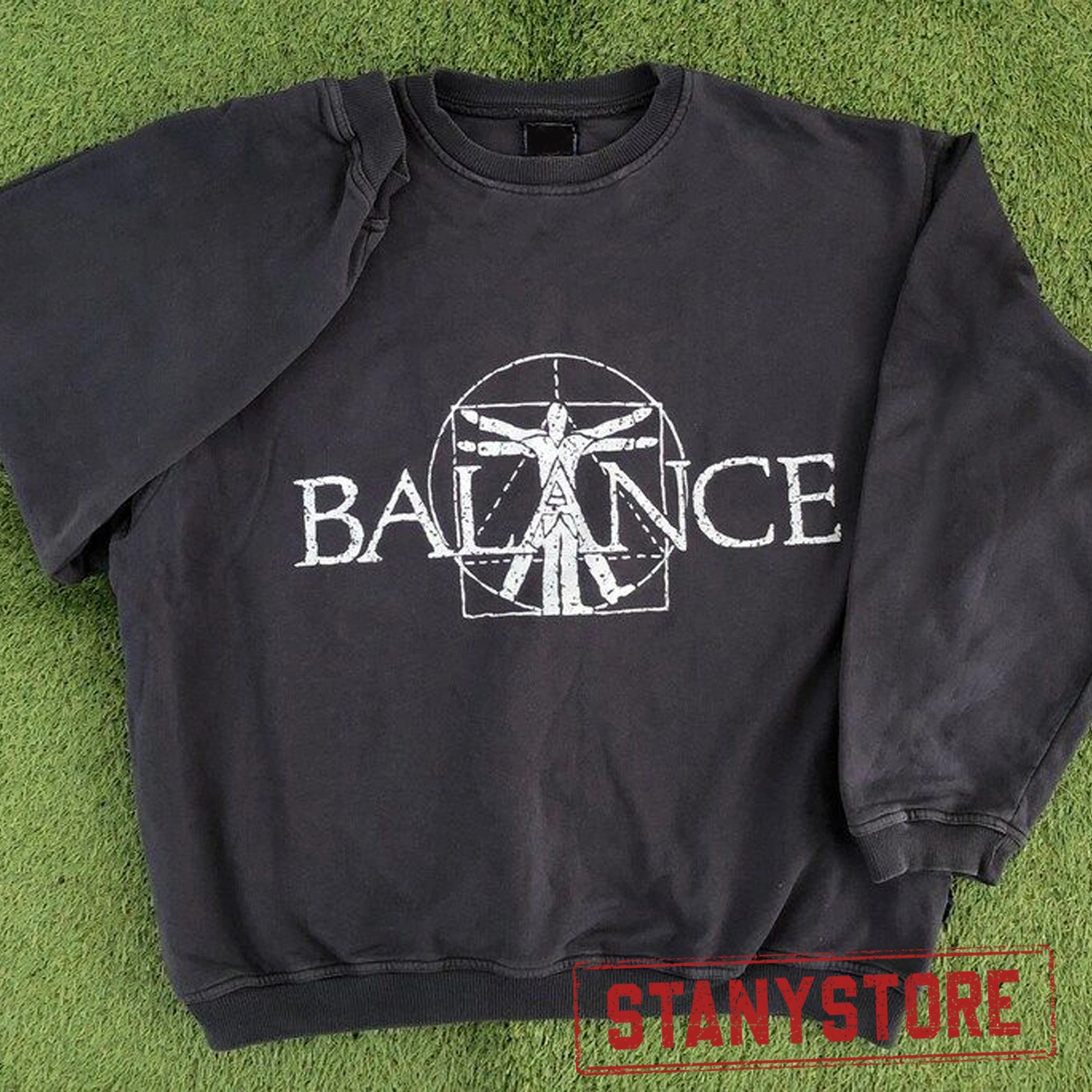 Vintage 1990s Balance Vitruvian Man Shirt