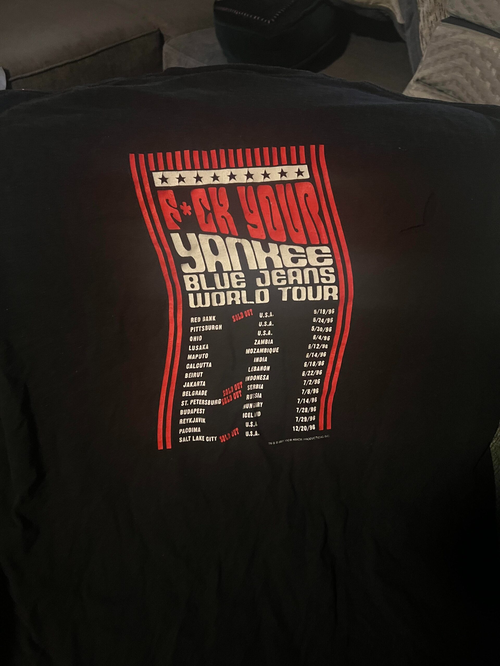 Vintage 1994 Berserker Fuck Your Yankee Blue Jeans World Tour T shirt Vintage 1994 Berserker Fuck Your Yankee Blue Jeans World Tour T shirt