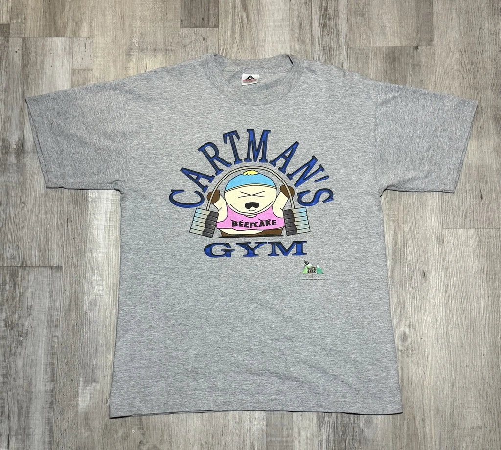 Vintage 1998 South Park Eric Cartman's Gym Beefcake Shirt