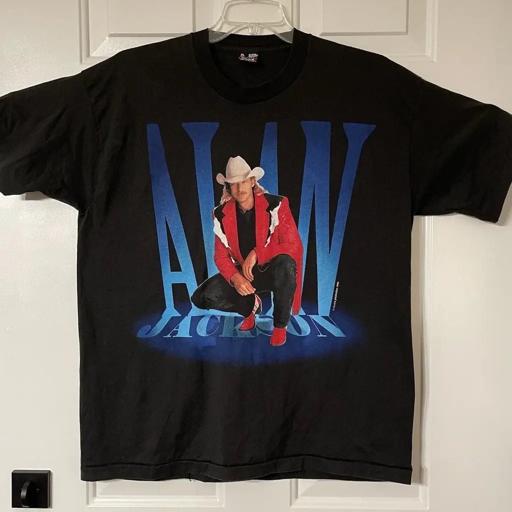 Vintage '80s Alan Jackson Who Am I Shirt 2-Sided