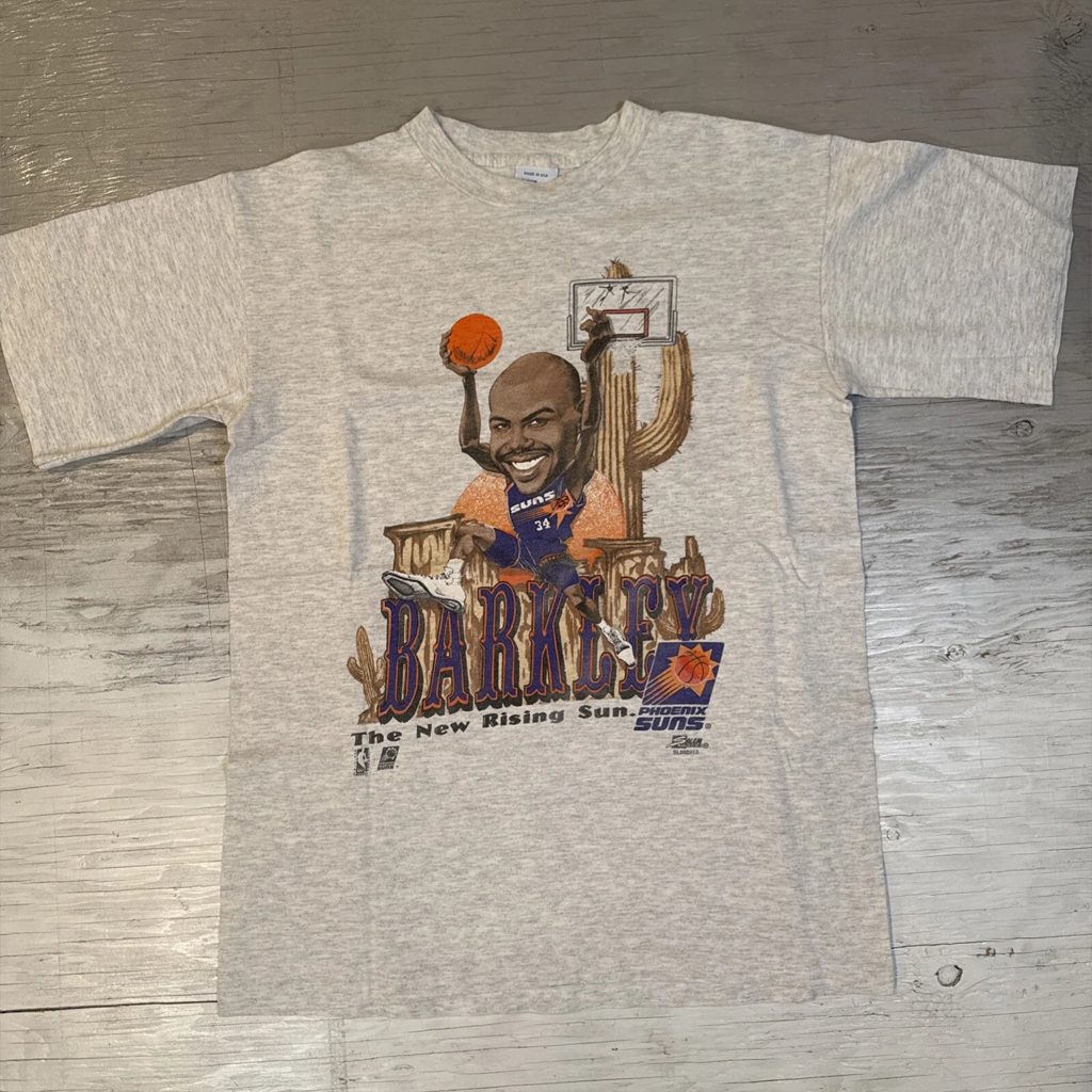 Vintage 90s NBA Salem Phoenix Suns Charles Barkley Caricature Shirt Vintage 90s NBA Salem Phoenix Suns Charles Barkley Caricature Shirt