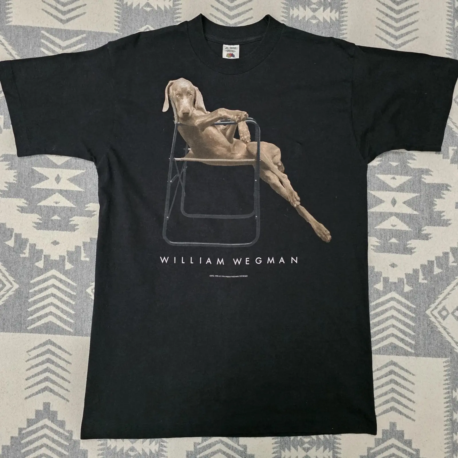 Vintage 90s William Wegman Art Dog Photography T-shirt
