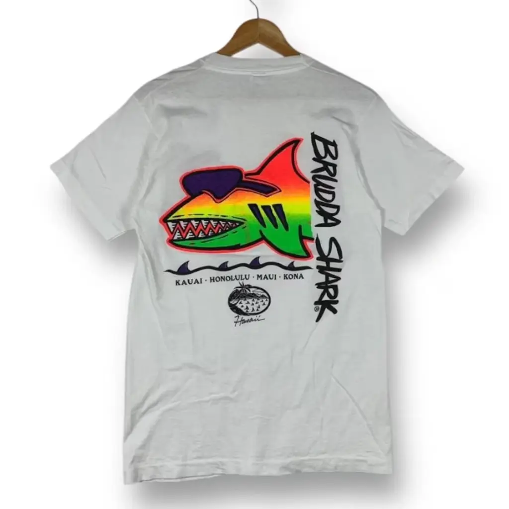 Vintage Brudda Shark 2-SIDED Shirt 1 Vintage Brudda Shark Back