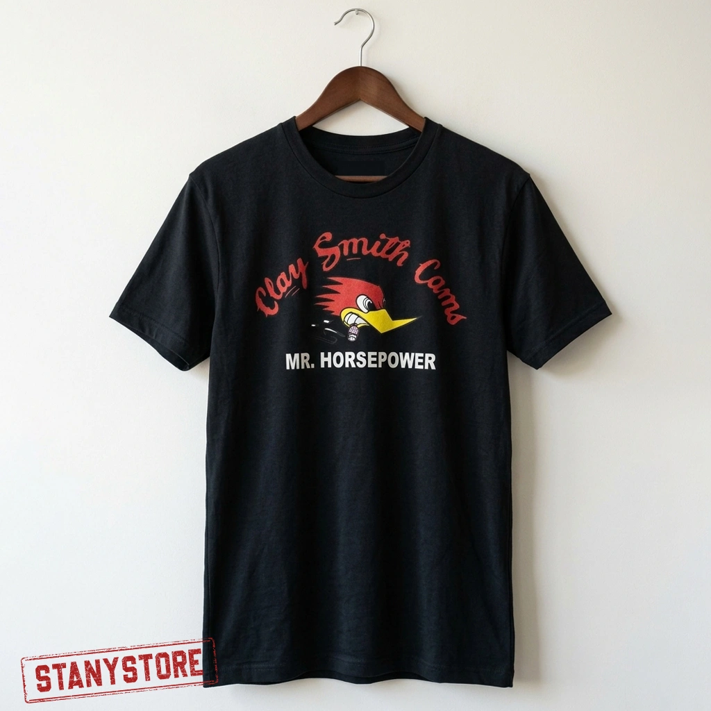 Vintage Clay Smith Cams Mr. Horsepower Cigar Woodpecker Shirt