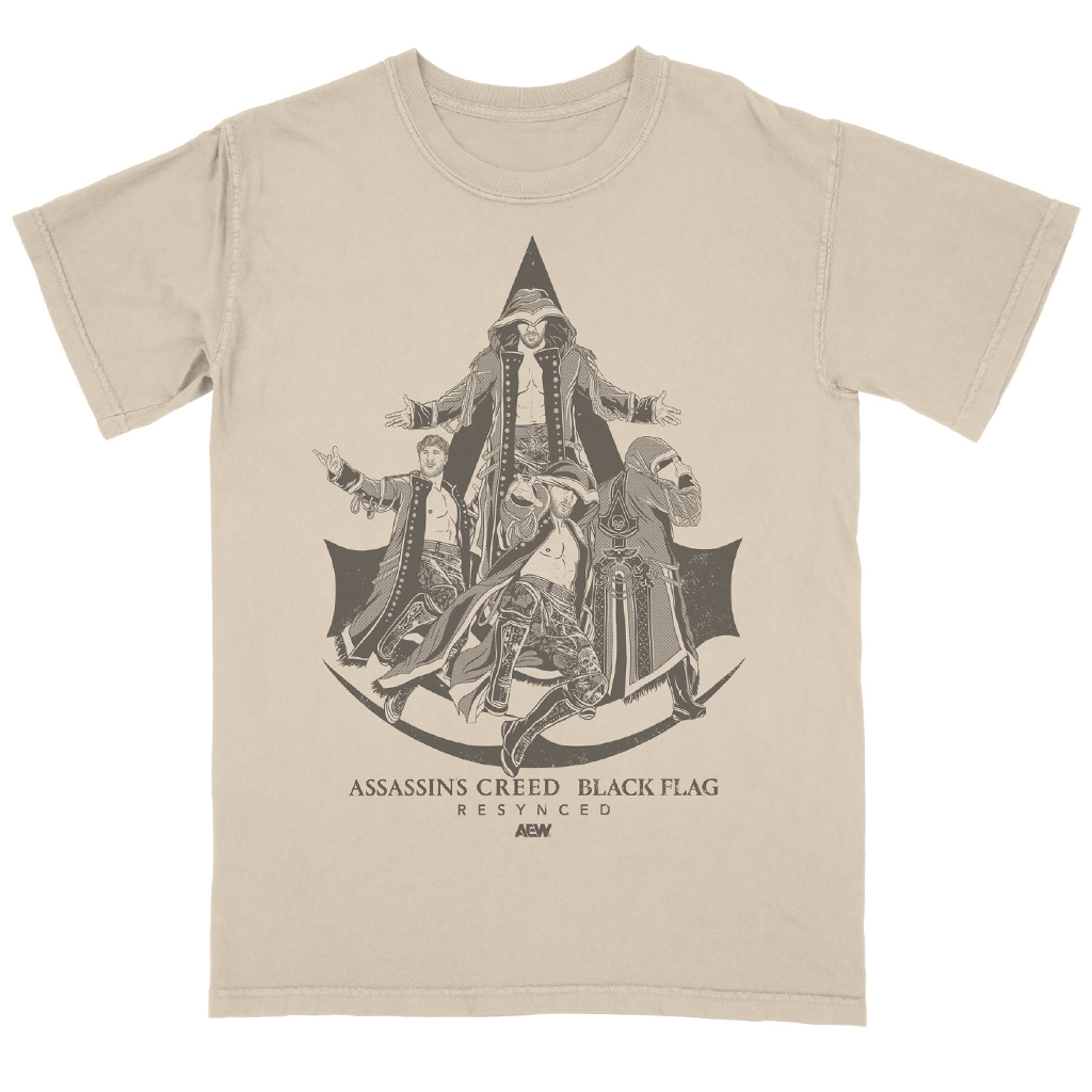 Will Ospreay Assassin's Creed Black Flag Resynced x AEW T Shirt Will Ospreay Assassin's Creed Black Flag Resynced x AEW T Shirt