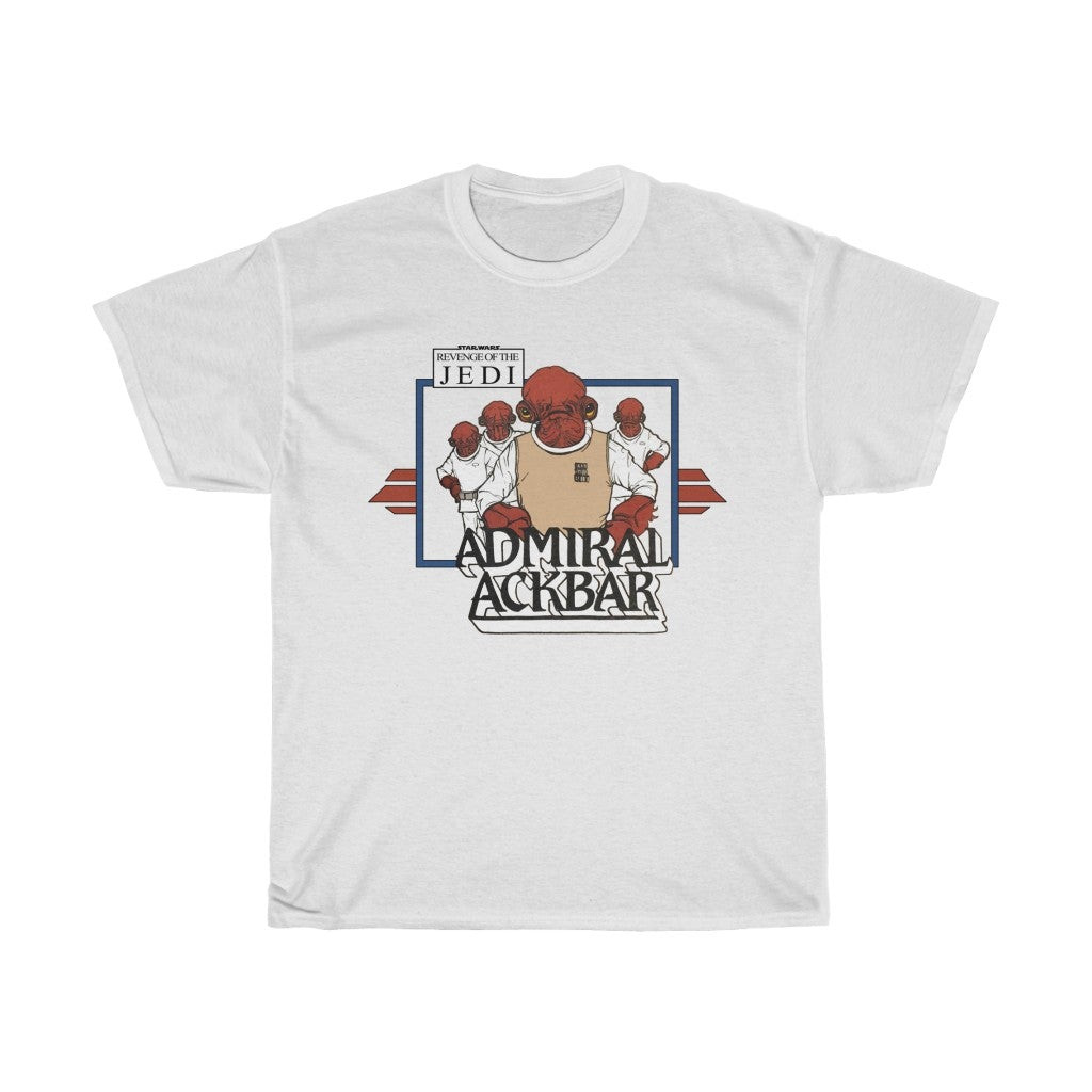 80S Vintage Admiral Ackbar Star Wars Return Of The Jedi 1983 Youth Cartoon Movie Tee 211216