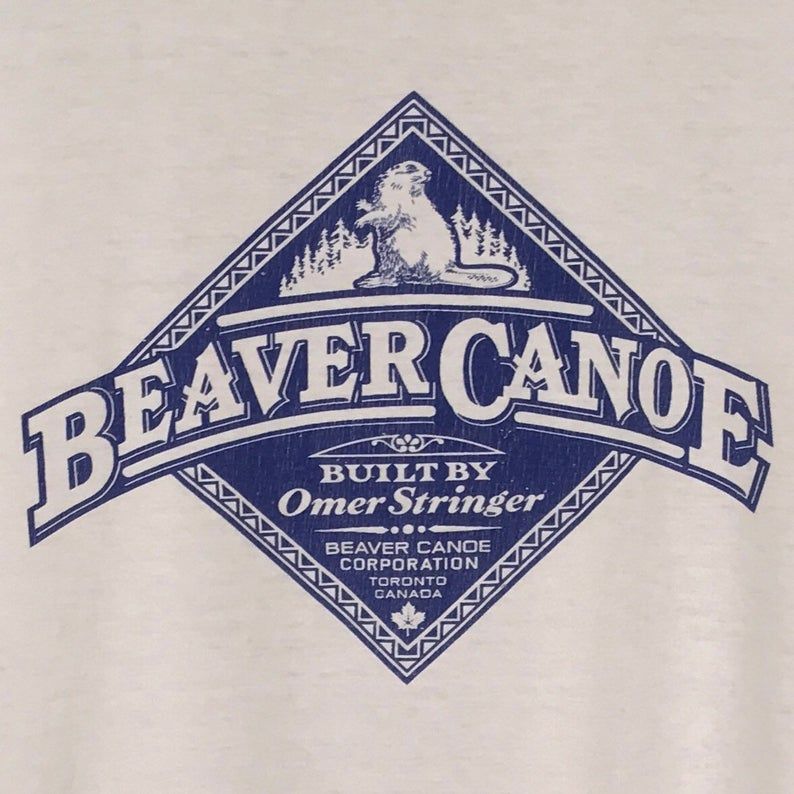 90S Beaver Canoe Promo Shirt Vintage 1990S Beaver Canoe Corporation Toronto Canada Beaver Logo 90S Fashion Tee