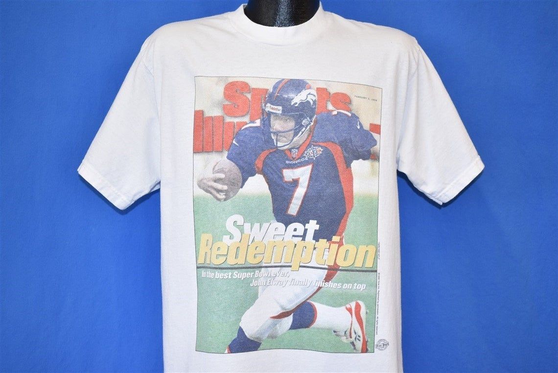 90s John Elway Denver Broncos Super Bowl XXXII Sports shirt