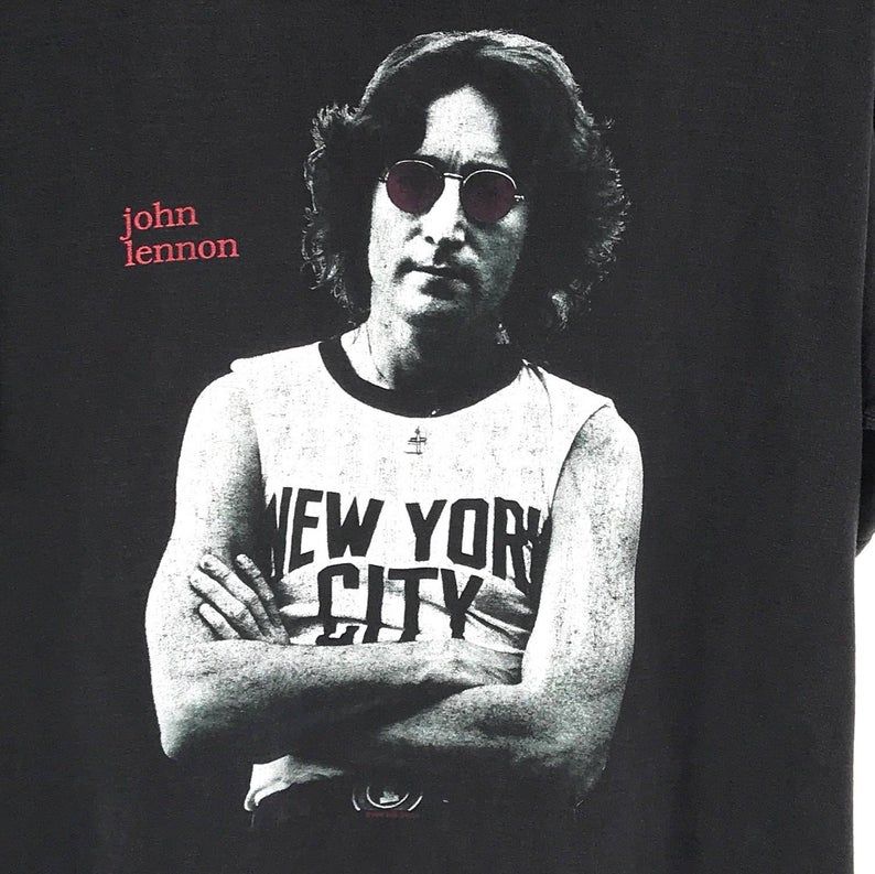 90S John Lennon New York City Shirt Vintage 90S John Lennon New York City Imagine Lyrics Promo Tee