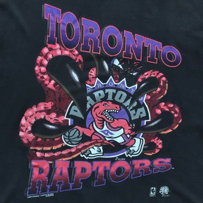 90S Toronto Raptors Nba Basketball Shirt Chopped Sleeve Vintage 1994 Toronto Raptors Nba Expansion Team Basketball Tee