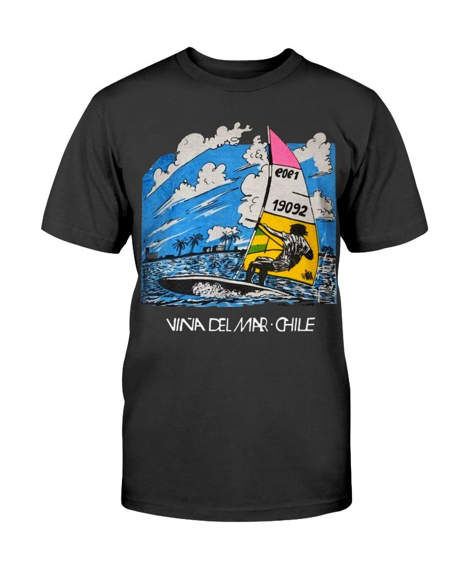 90S Vina Del Mar Chile Windsurfing T Shirt 080621 90s vina del mar chile windsurfing t shirt 080621 f2nto