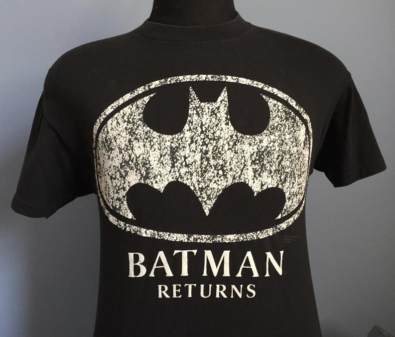 90S Vintage Batman Returns 1992 Movie Comics Tim Burton Shirt