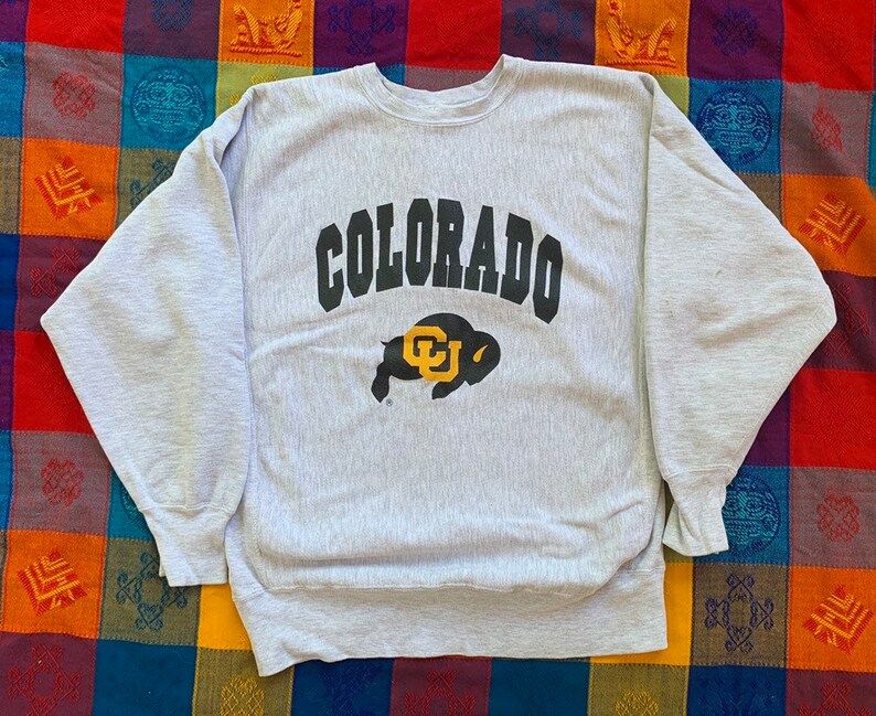 90S Vintage Colorado Buffaloes Champion Reverse Weave Crewneck Sweatshirt
