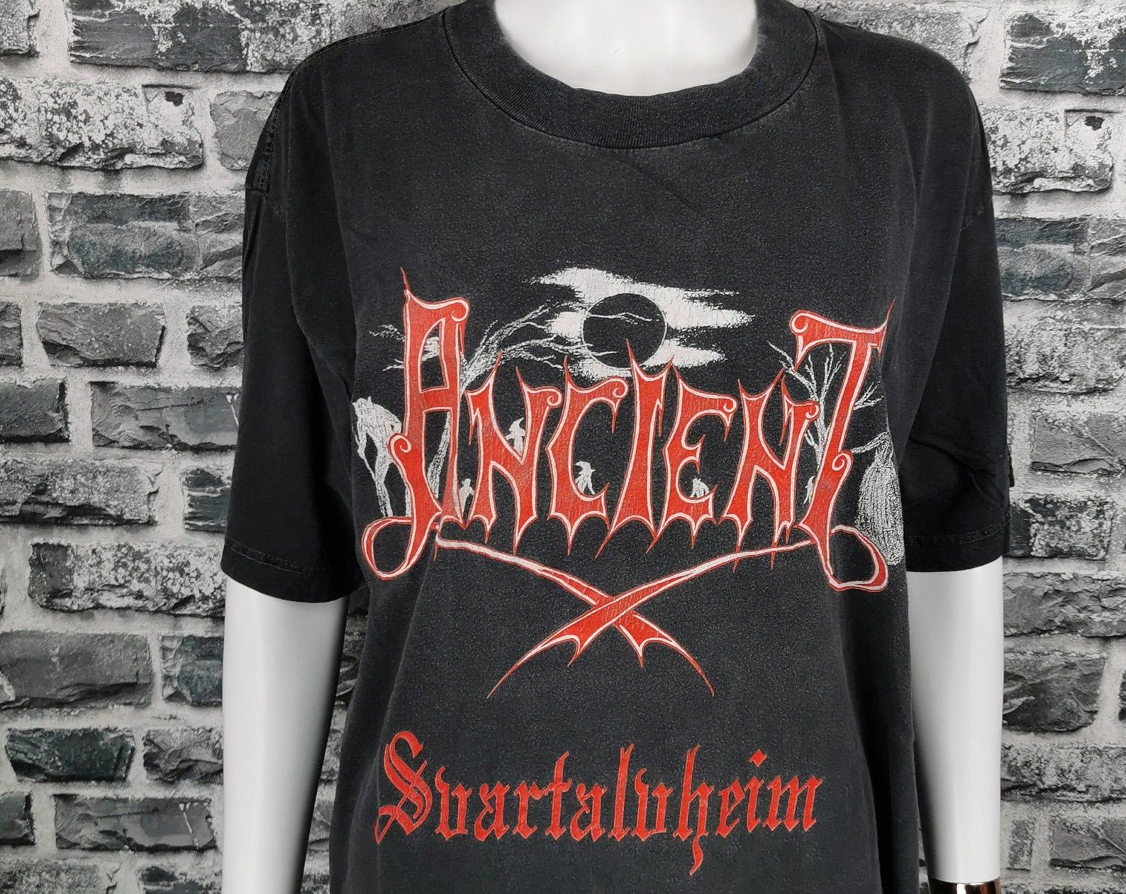 Ancient 1994 Vintage T-Shirt Svartalvheim / Mega Rare / Black Metal / Death Metal / Winterland Tag