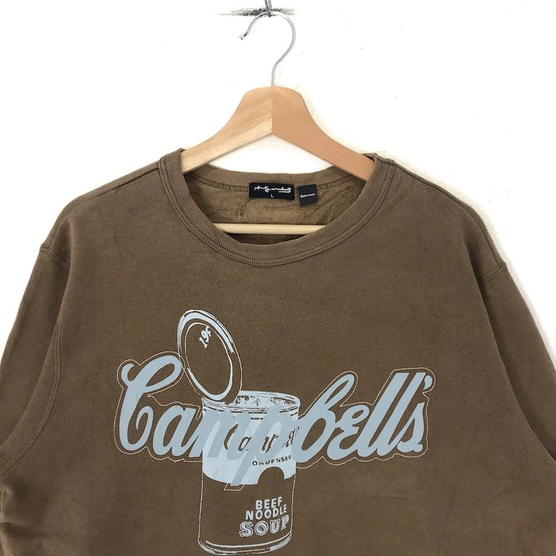 Andy Warhol American Artist Pop Art Soup Campbell Design Andy Warhol Crew Neck Sweatshirt