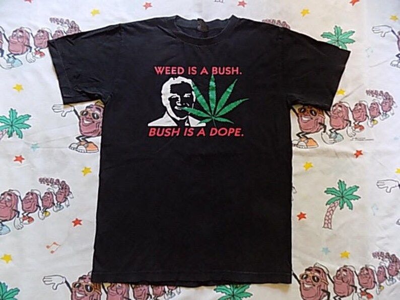 Anti George W Bush Weed T Shirt Edium Protest Political Pot Leaf anti george w bush weed t shirt edium protest political pot leaf sjr1f