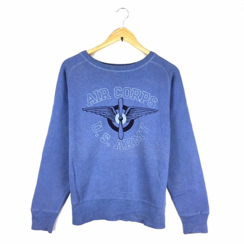 Apanese Brand By Buzz Rickson Air Cops Sweathsirt Big Print