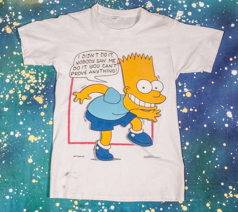Bart Simpson Simpsons Rare Design Shirt