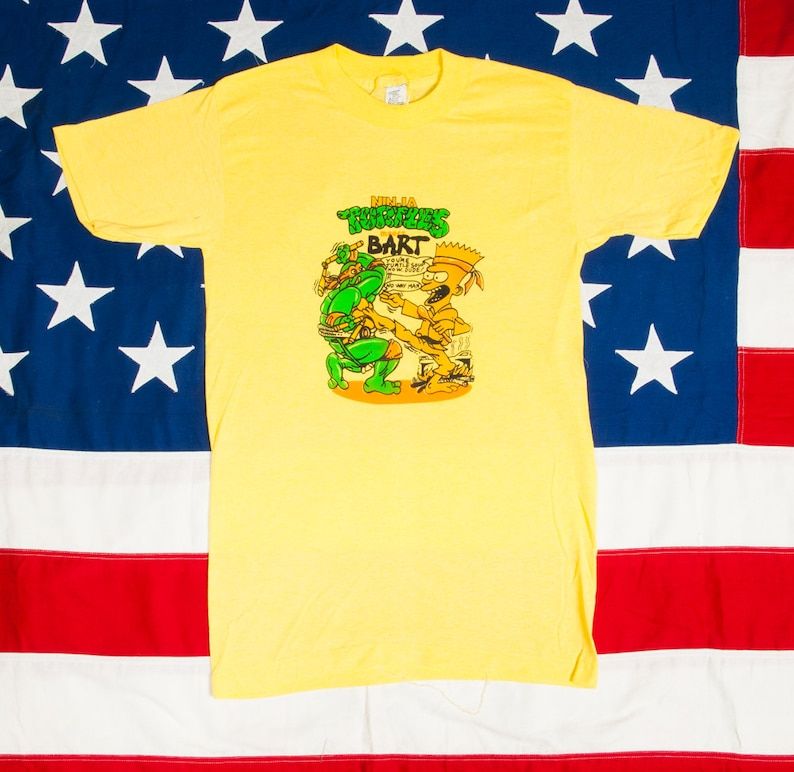 Bootleg Bart Simpson Vs Teenage Mutant Ninja Turtles Tmnt T Shirt Size S bootleg bart simpson vs teenage mutant ninja turtles tmnt t shirt size s uvfpg