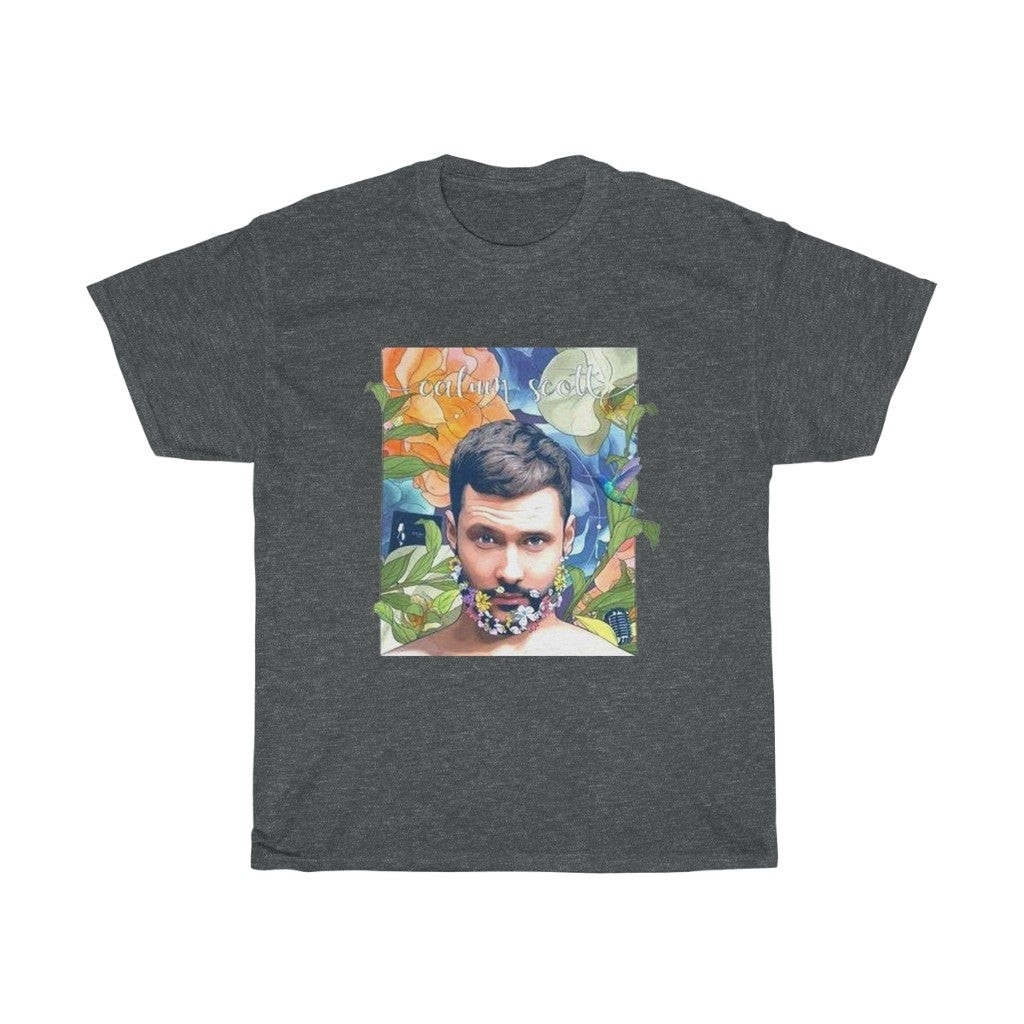 Calum Scott Flower Beard Unisex Heavy Cotton Tee 211015