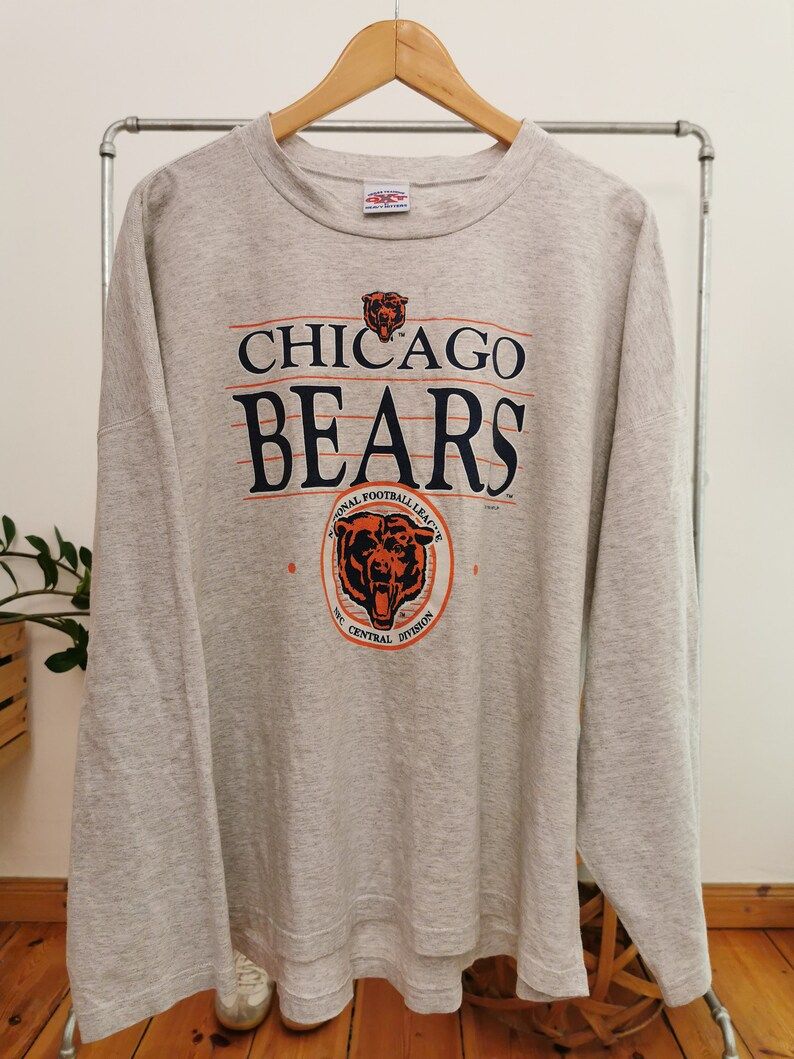 Chicago Bears Vintage Sweater 94 Nfl Greyext Heavy Hitters Usa Sweater 90Sold School Chicago Bears Xl Print