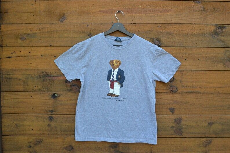 Classic Polo Bear T Shirt Arge Polo By Ralph Lauren Grey Shirt