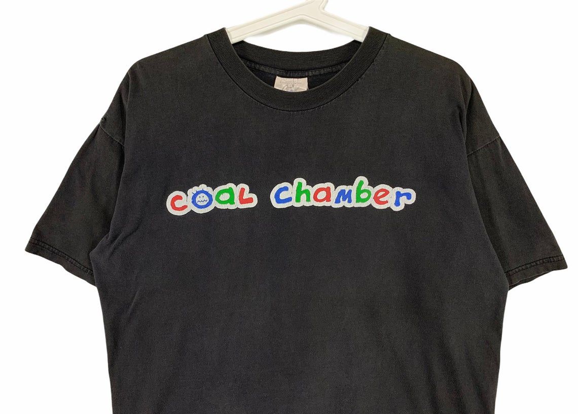 Coal chamber double sided line up nu metal vintage 90s blue grape shirt