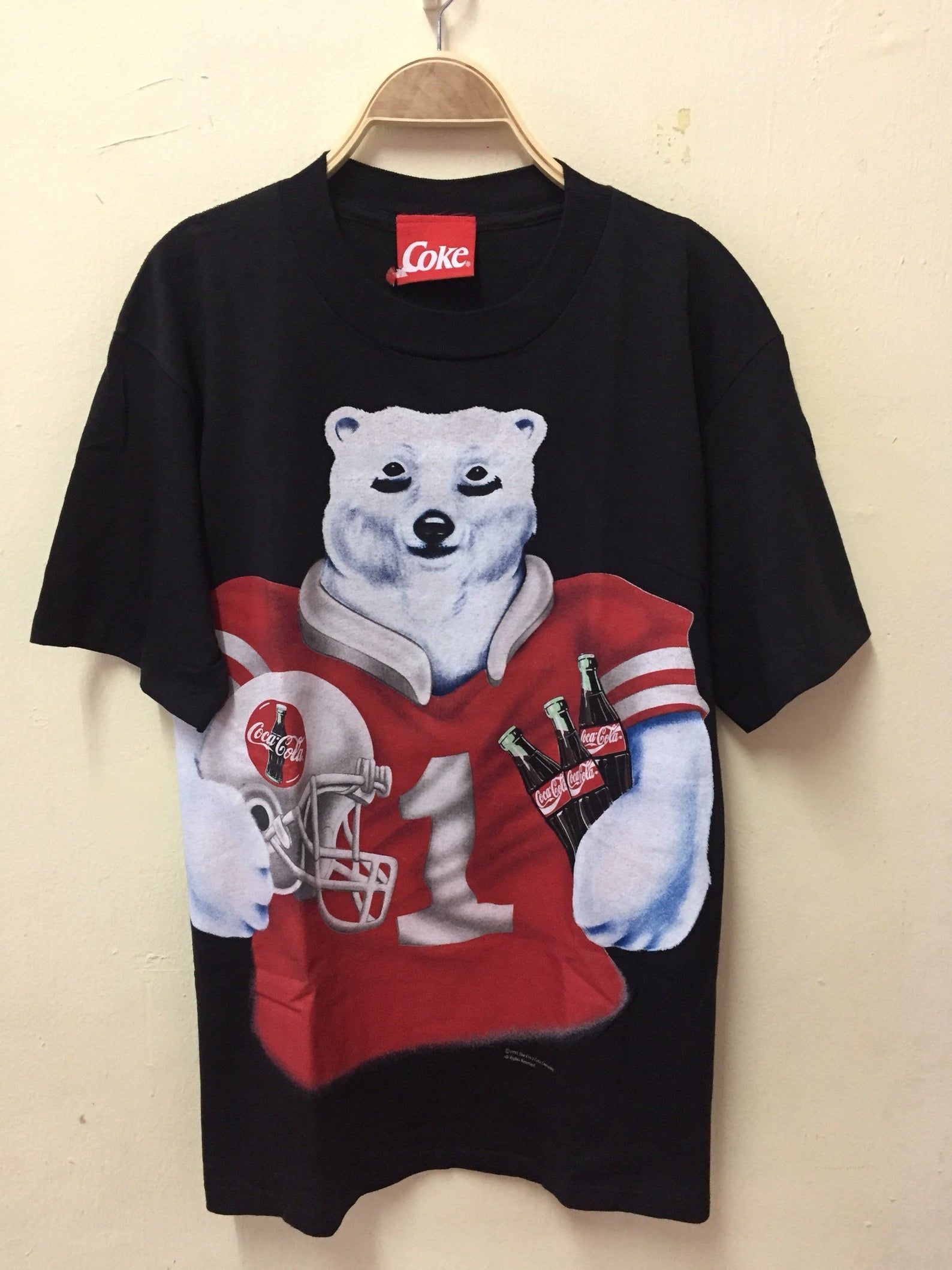 Coca Cola Polar Bear Big Logo Deadstock Shirt Made In Usa