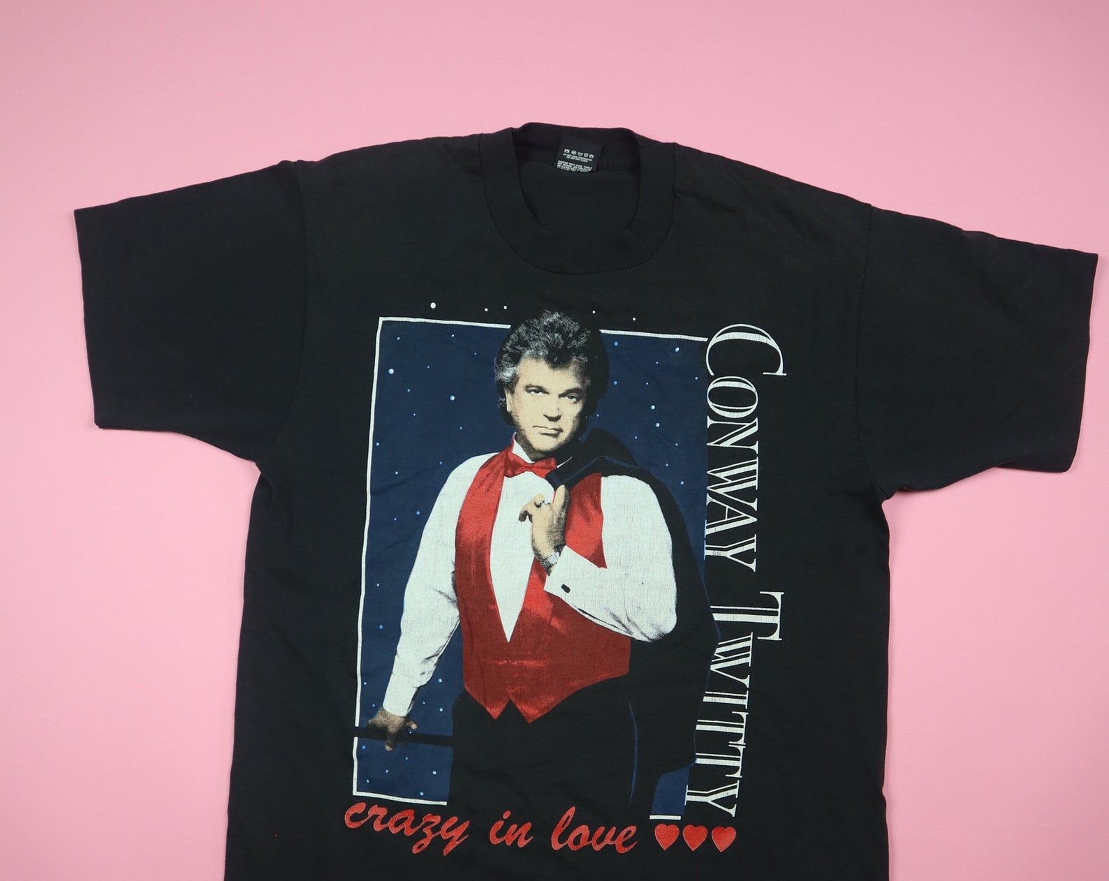 Conway Twitty Crazy In Love 1990'S Vintage Tshirt Screen Stars