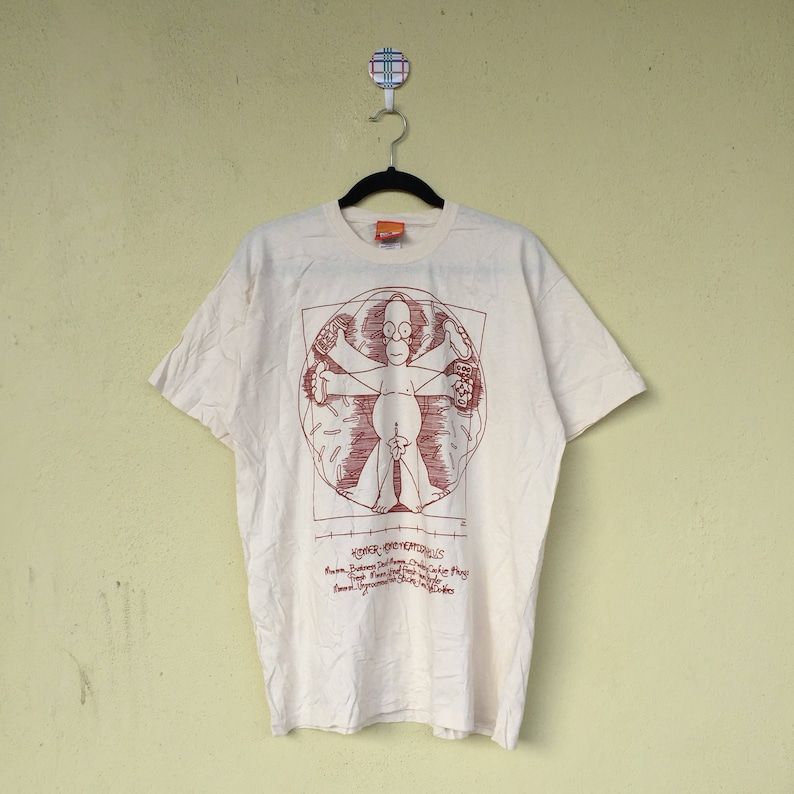 Cream Crew Neck Tshirt The Simpsons American Sitcom Movie Graphic Tee Bart Simpson Character Unisex Clothing