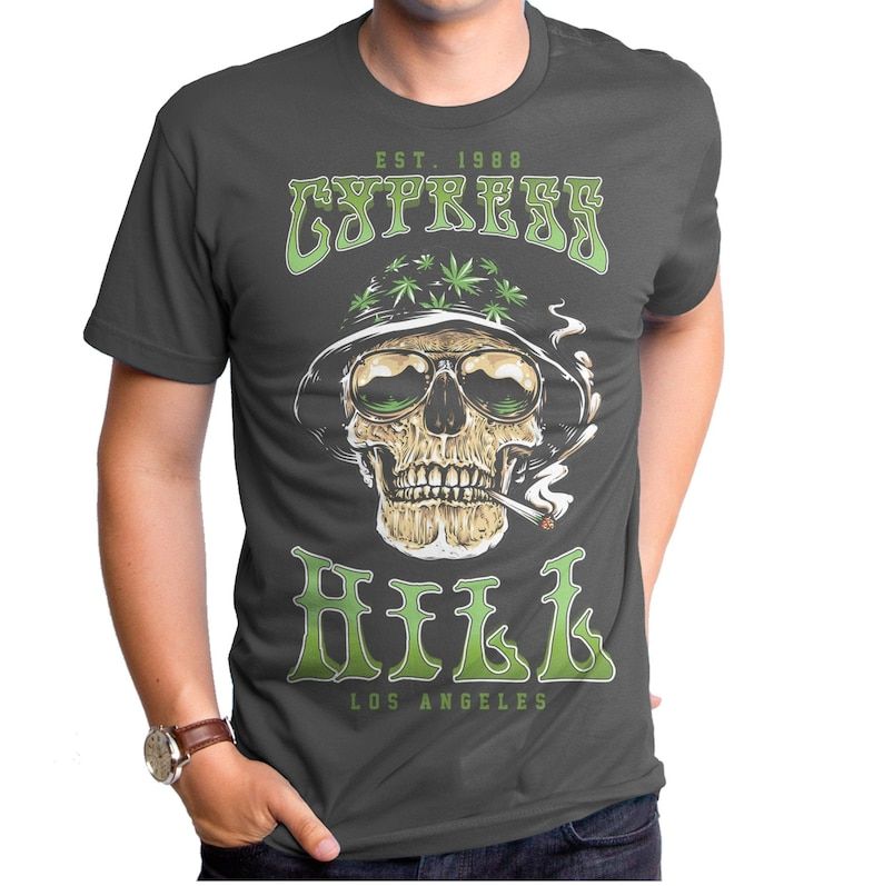 Cyprus Hill Smoking Skull Mens T Shirt
