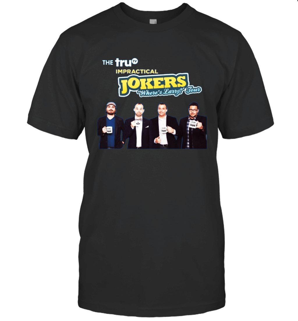 Da Comedy Troupe Impractical Jokers Where'S Larry Tour T Shirt For Men Black T-Shirt
