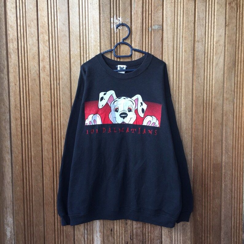 Dalmatians Spellout Pullover Jumper Sweatshirt Vintage Cartoon