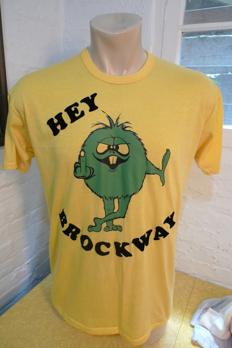 Dated 1973 Middle Finger To Brockway Shirt Single Sided Single Stitched