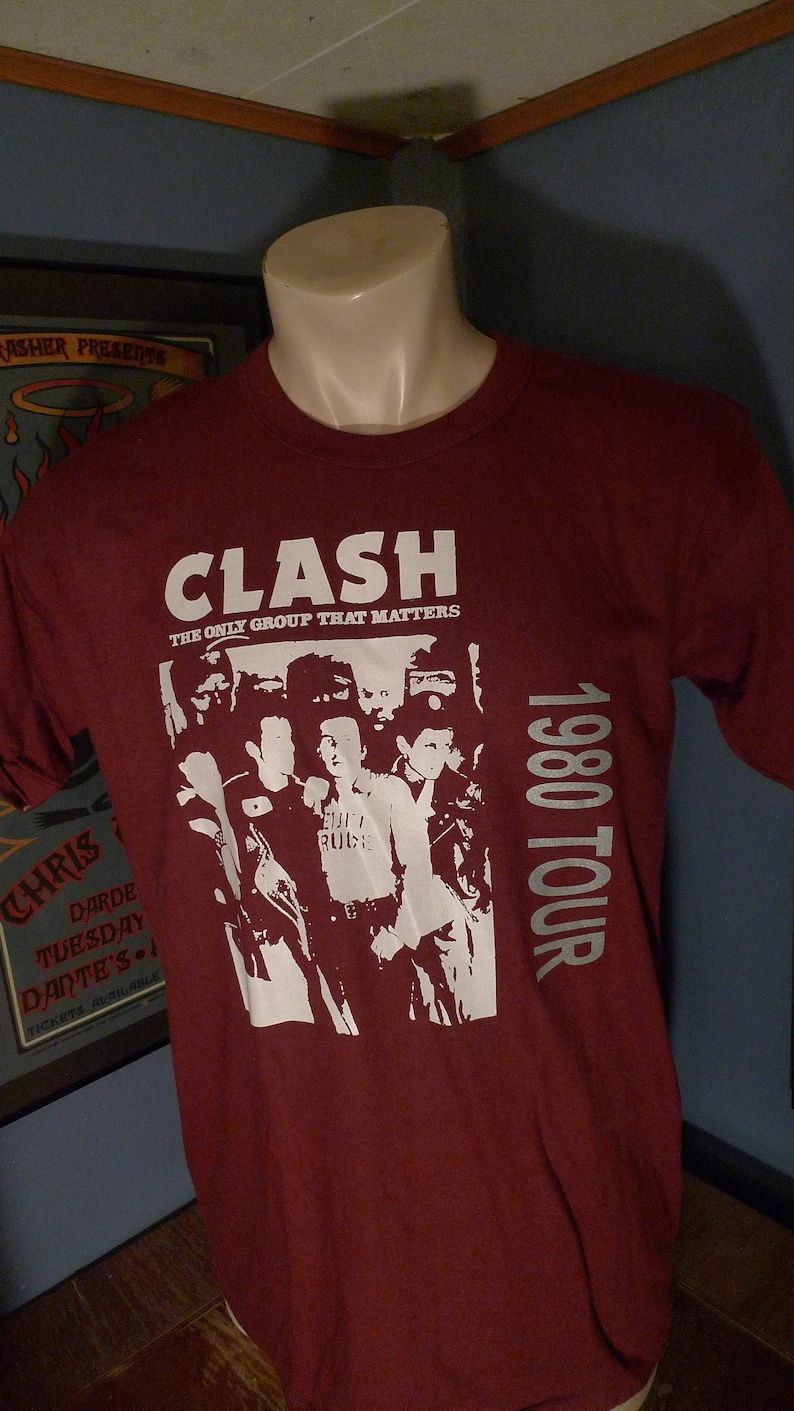 Dated 1980 The Clash Shirt Single Sided Single Stitched C Licensed By Wild Side 1979