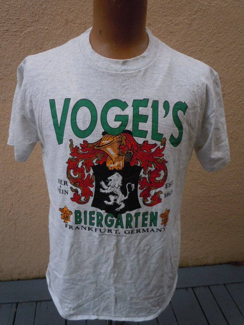 Dated 1991 Frankfurt Germany Beer And Wine Shirt Single Sided Deadstock Unworn