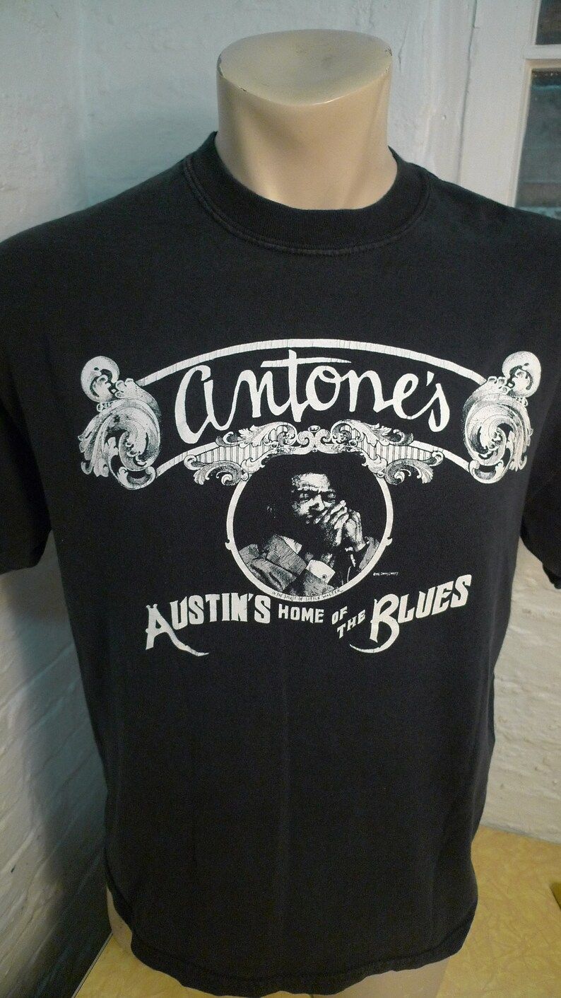 Dated 1996 Antones Austin Texas Home Of The Blues Shirt Single Sided