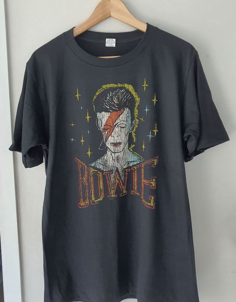 David Bowie T Shirt Vintage Look Retro T Shirt