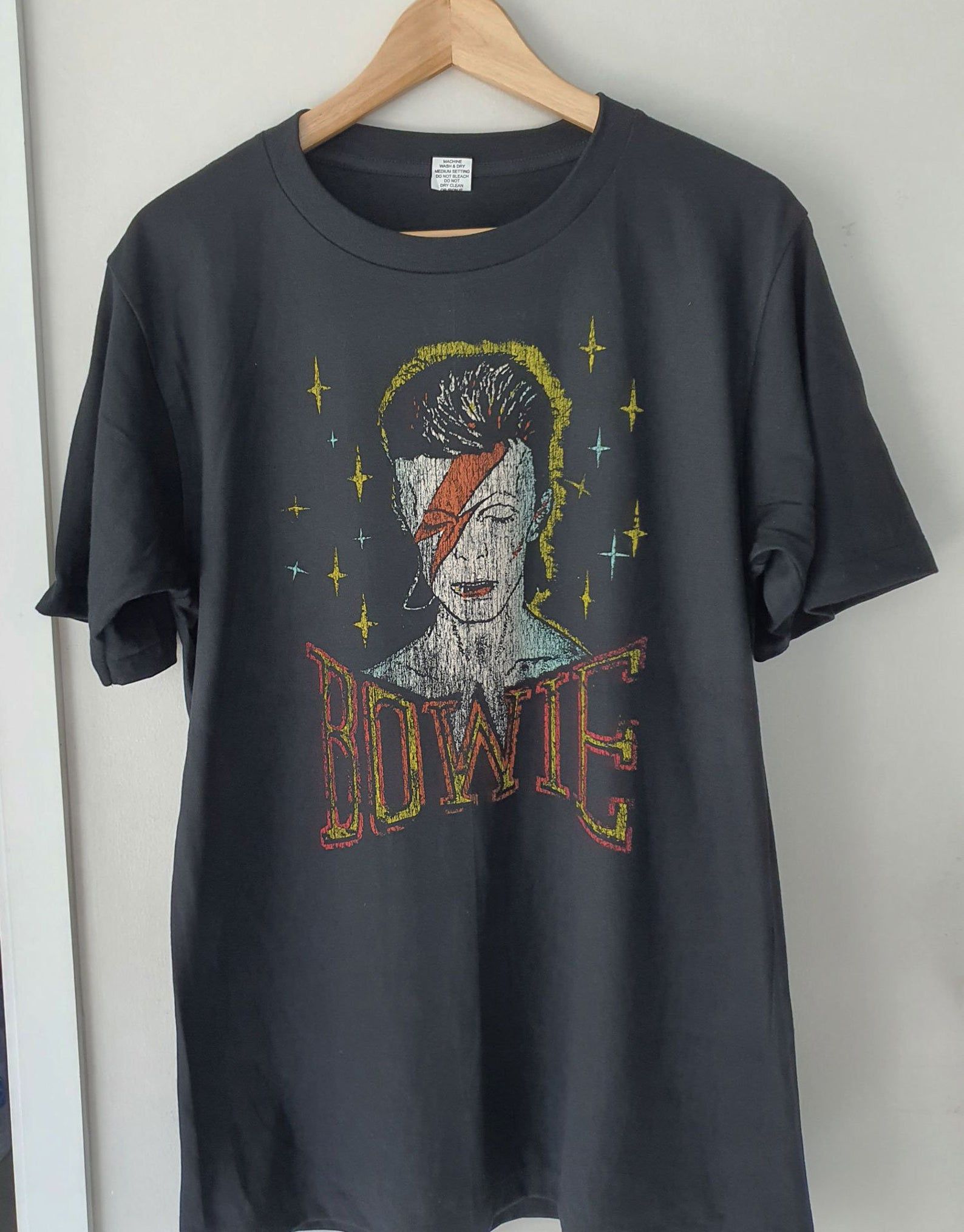 David Bowie T-Shirt Vintage Look Retro T-Shirt L 21