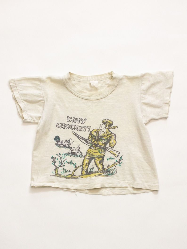 Davy Crockett T Shirt 50S T Shirt 1950S Davy Crockett Kids Vintage Toddler Tshirt