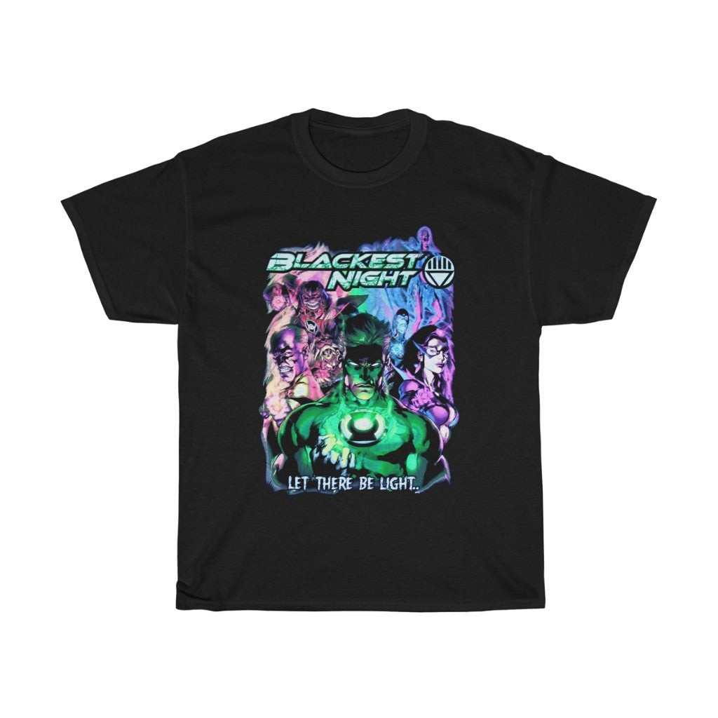 Dc Comics Mens Blackest Night Green Lantern Unisex Heavy Cotton Tee 211022