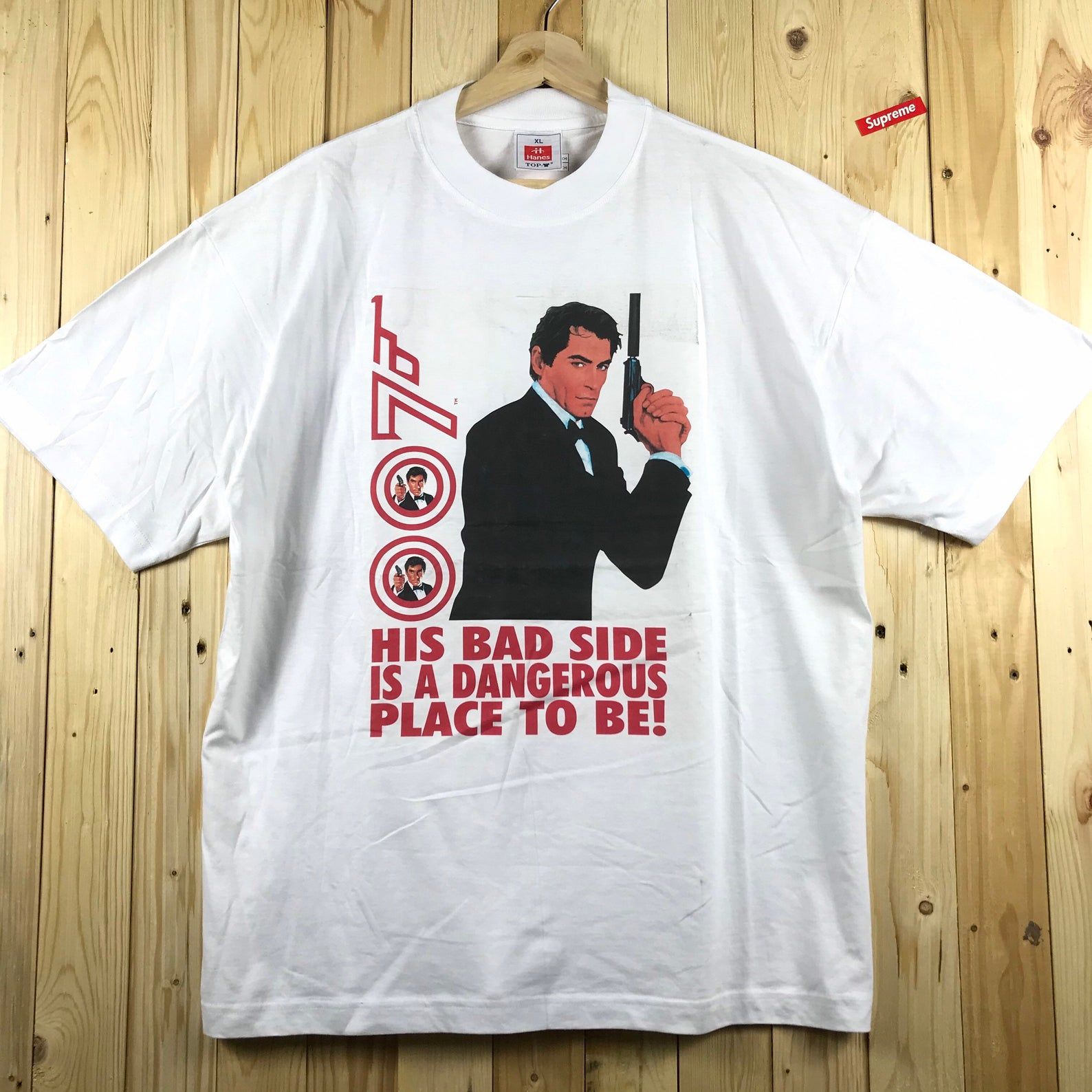 Deadstock 90S James Bond 007 His Bad Side Is A Dangerous Place To Be Movie Shirt