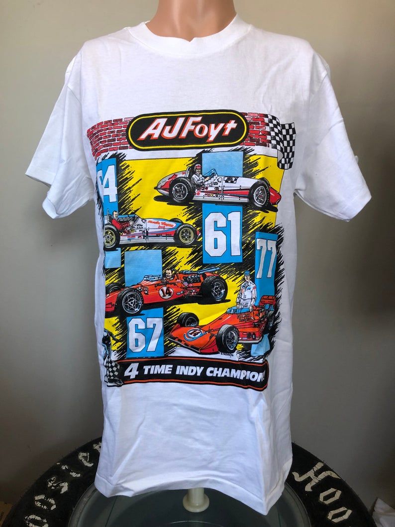 Deadstock AJ Foyt 4-Time Indy 500 Winner Shirt