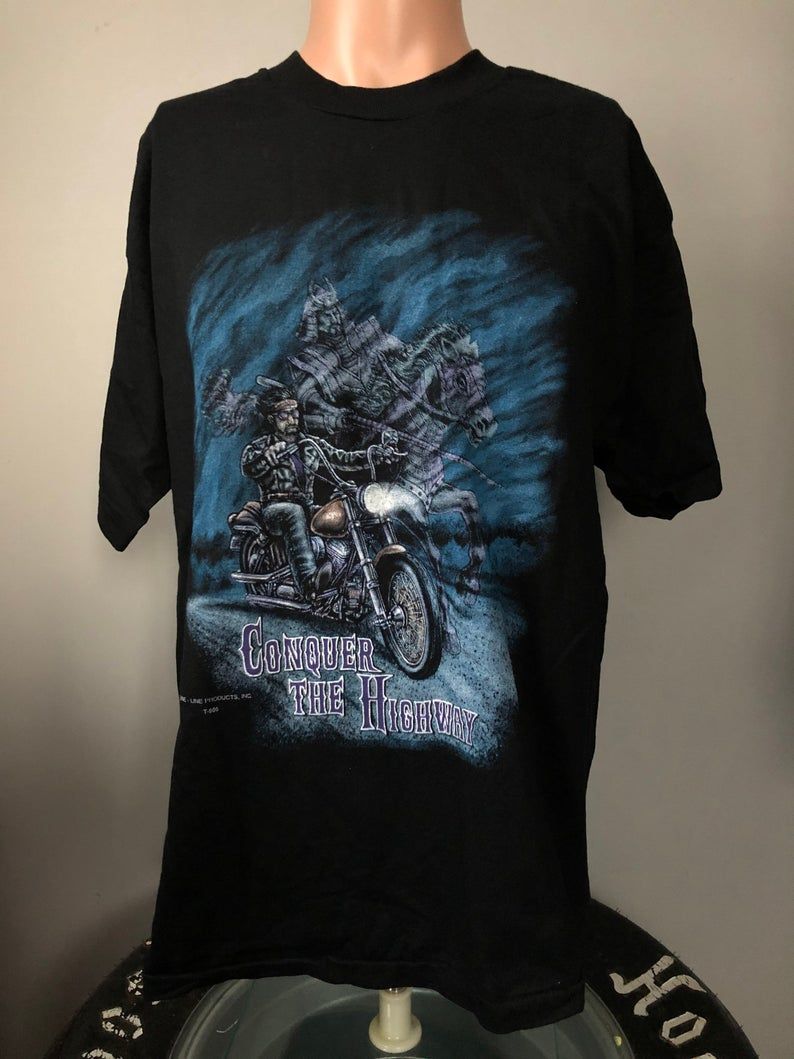 Deadstock Conquer The Highway Biker Shirt